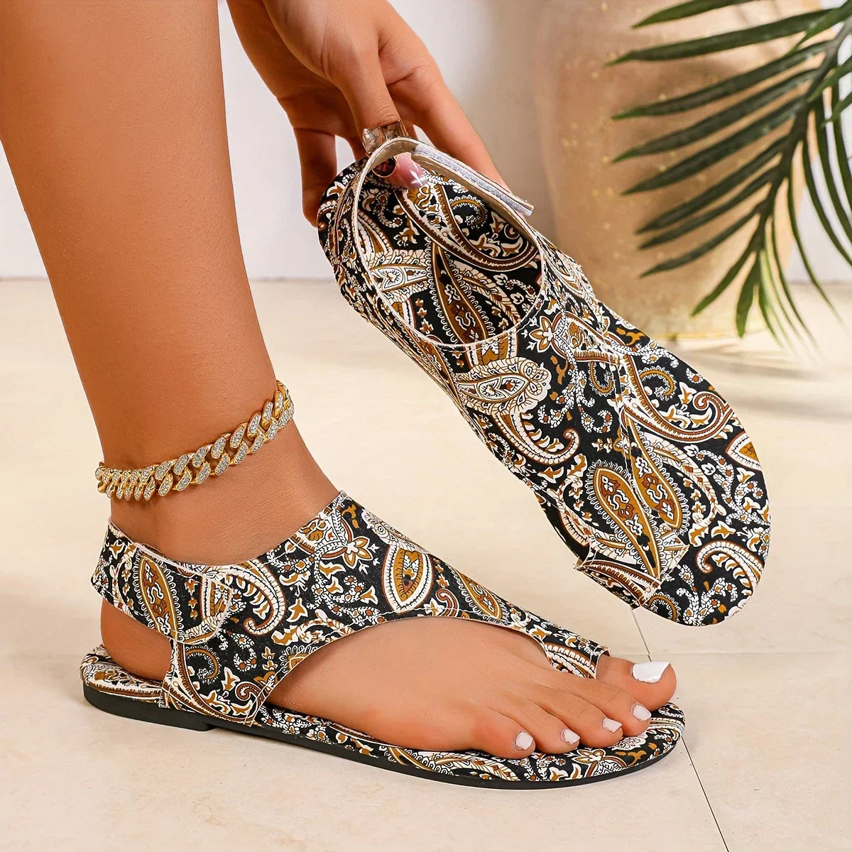 Eleganckie sandały boho w stylu vintage na lato
