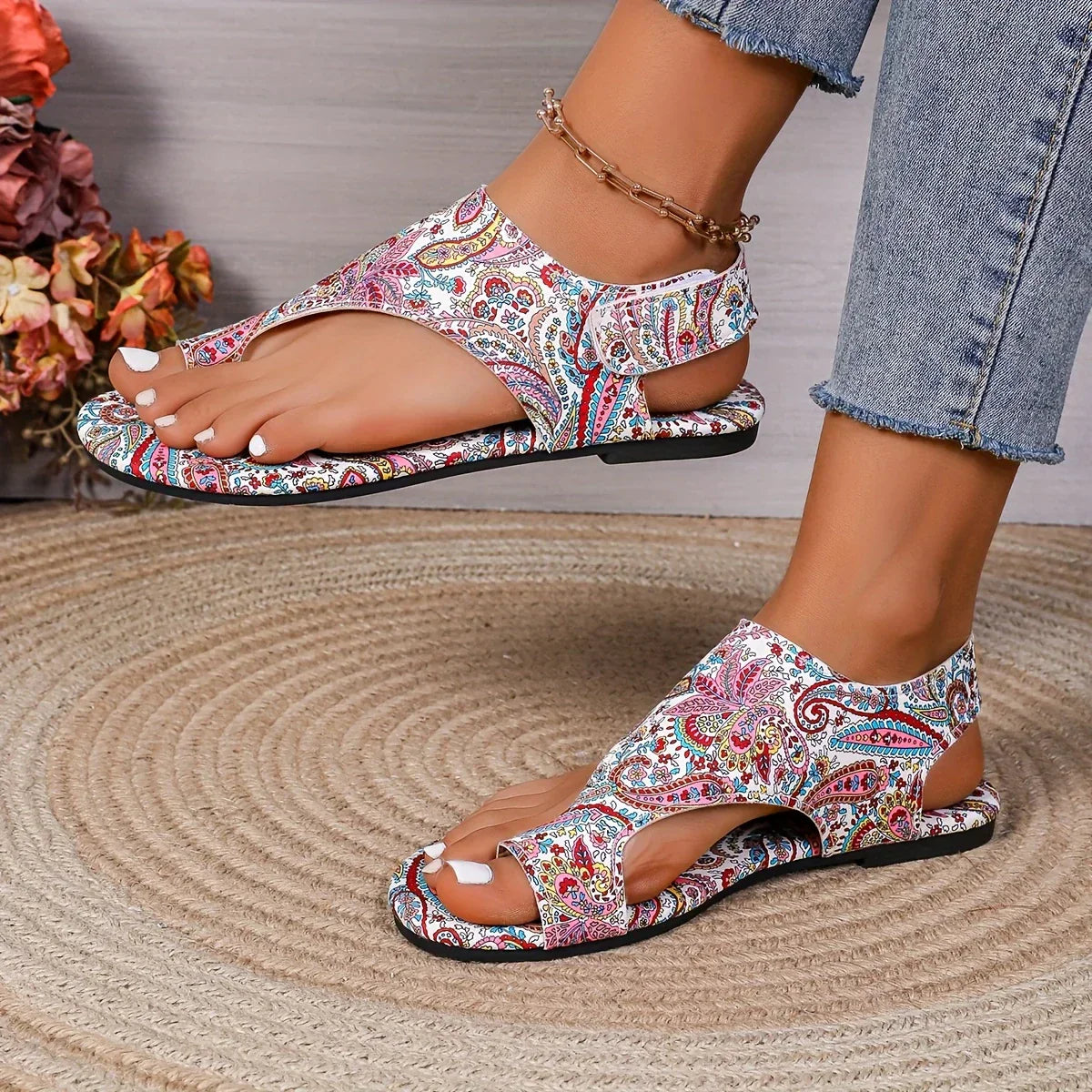 Eleganckie sandały boho w stylu vintage na lato