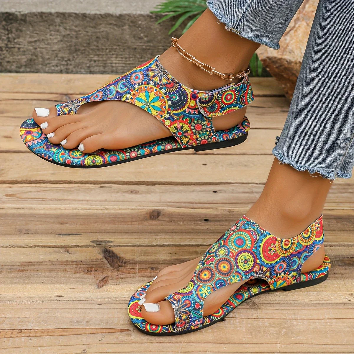 Eleganckie sandały boho w stylu vintage na lato