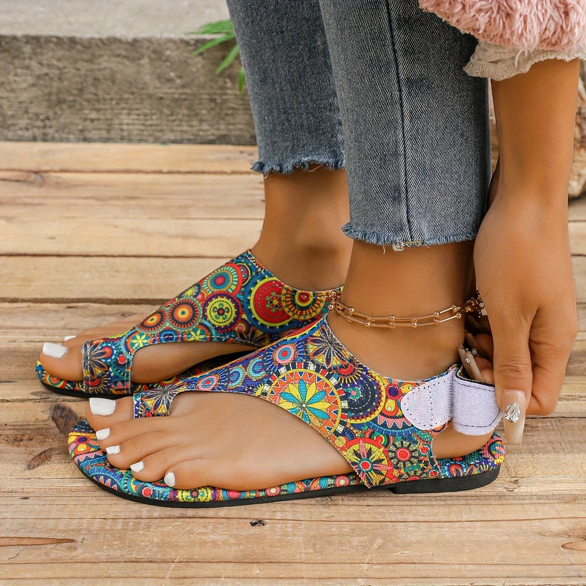 Eleganckie sandały boho w stylu vintage na lato