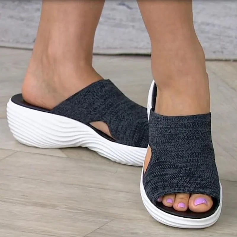 Eleganckie Damskie Klapki Ortopedyczne Stretch na Lato