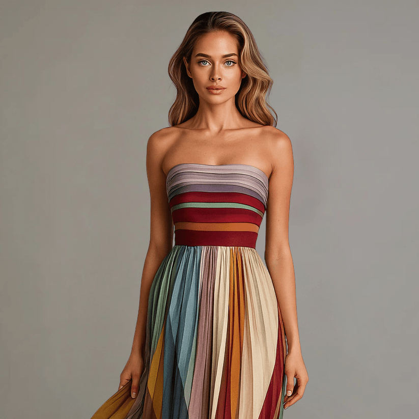 Elegancka Maxi Sukienka Bez Rękawów na Lato z Lekkiej Tkaniny