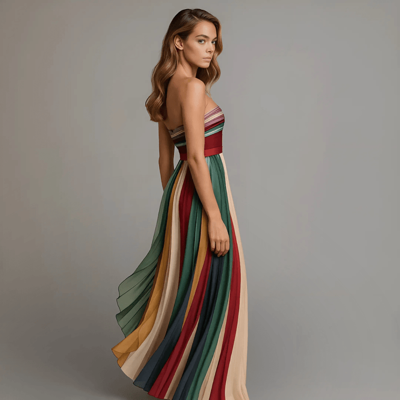 Elegancka Maxi Sukienka Bez Rękawów na Lato z Lekkiej Tkaniny