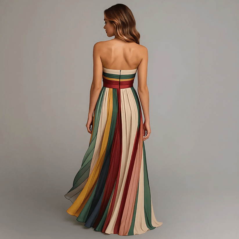 Elegancka Maxi Sukienka Bez Rękawów na Lato z Lekkiej Tkaniny